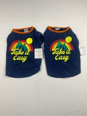 Simply Wag Dog T-Shirts – Take It Easy Design – New with Tags (2 Pack)
